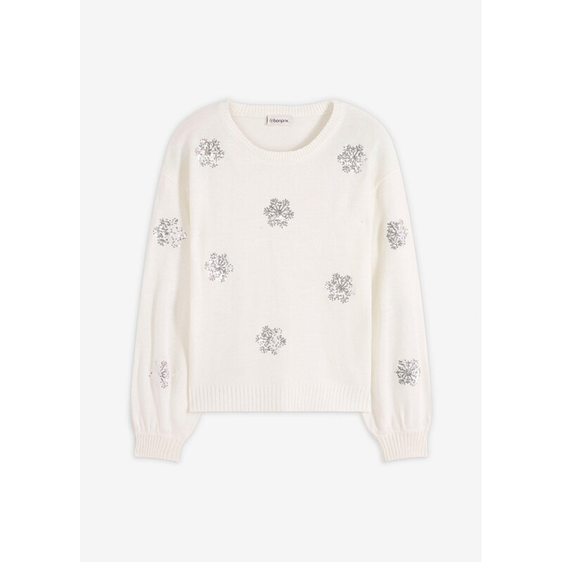 bonprix Pulóver, farba biela 66814719