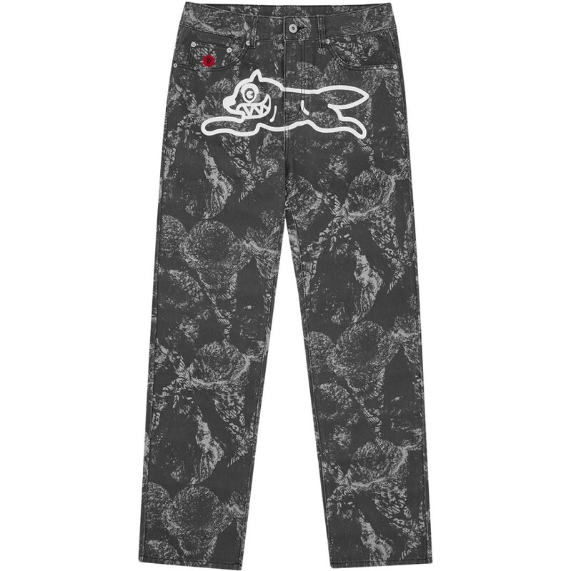 ICECREAM Cone Stamp Denim Pants - Pánske - Nohavice ICECREAM - Sivé - 66814851