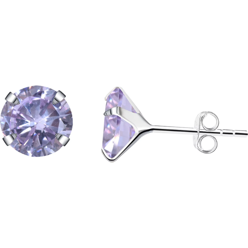 Olivie Strieborné náušnice FIALOVÉ 9975 66880650