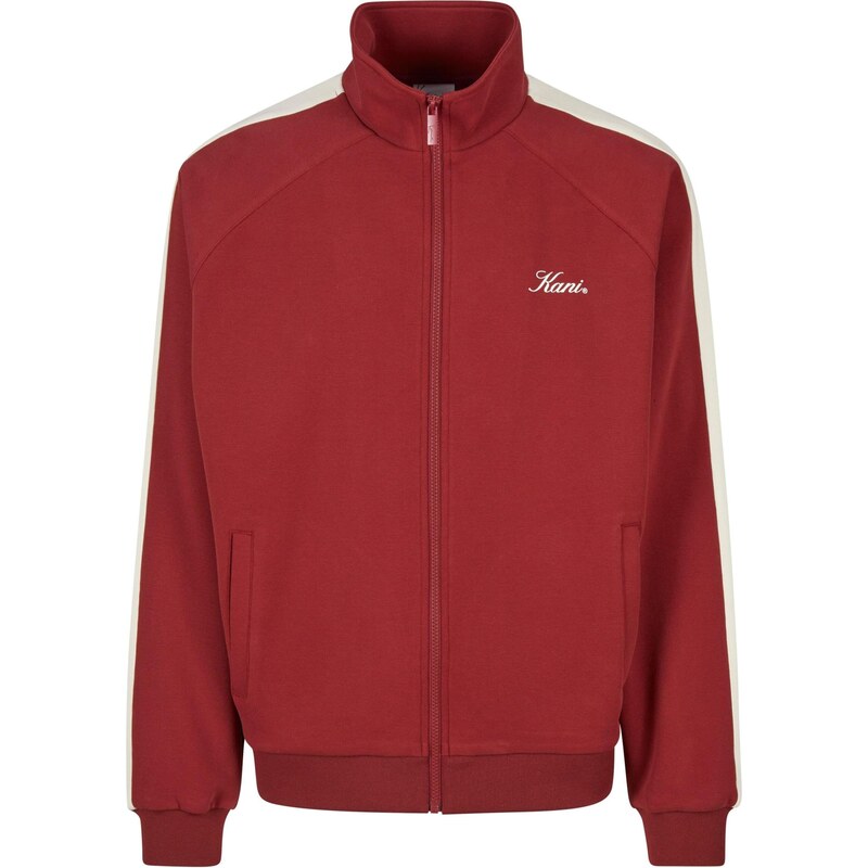 Karl Kani Tepláková bunda tmavočervená / prírodná biela 67368658