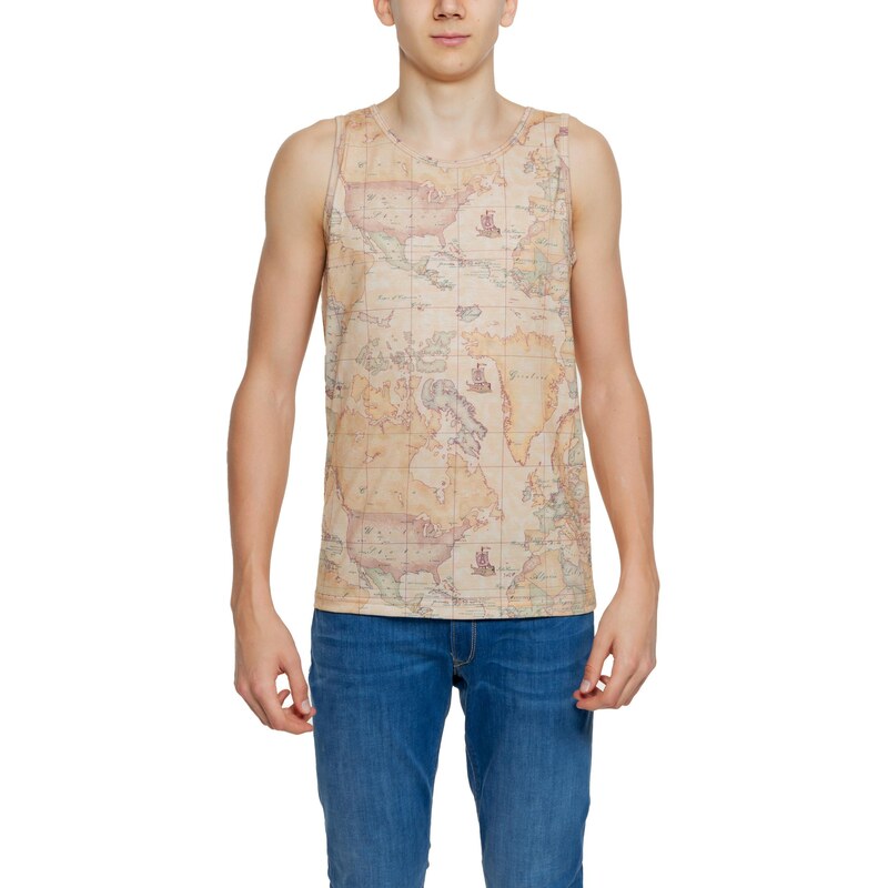 Alviero Martini Prima Classe Pánske tielko s mapovým vzorom 66817801