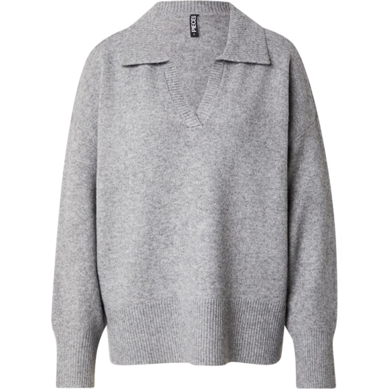 PIECES Sveter PCMALOU tmavosivá 65923166