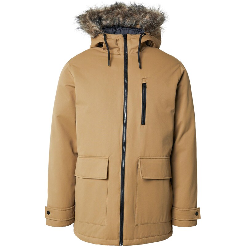 JACK & JONES Zimná parka JJCharlie hnedá 66057275