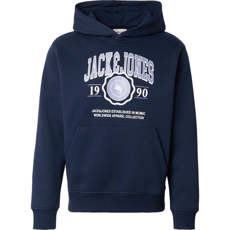 JACK & JONES Mikina JJMAKO tmavomodrá / svetlomodrá / biela 65923107