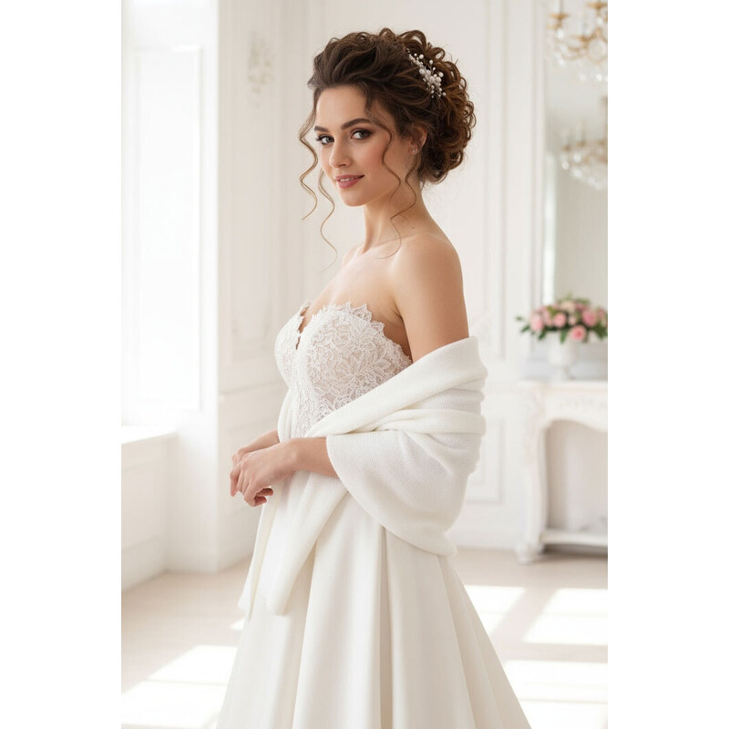 Glara Hrejivý šál cez svadobné šaty 63321192