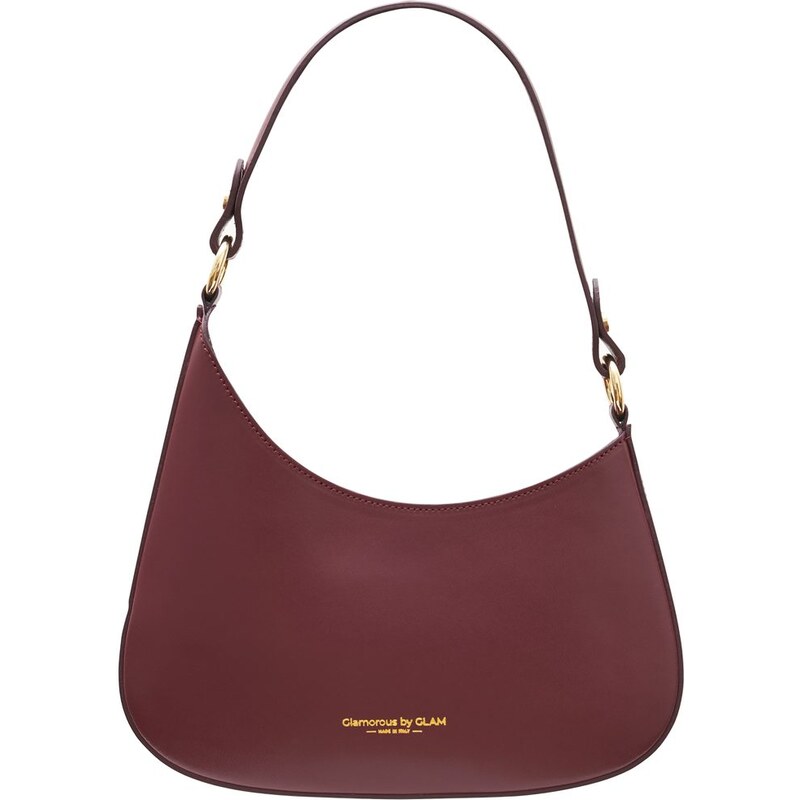 Glamorous by GLAM Kožená kabelka ražená vínová 66820782