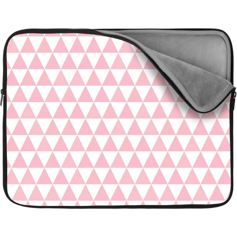 Sablio Obal na notebook Ružové a biele trojuholníky 65426990