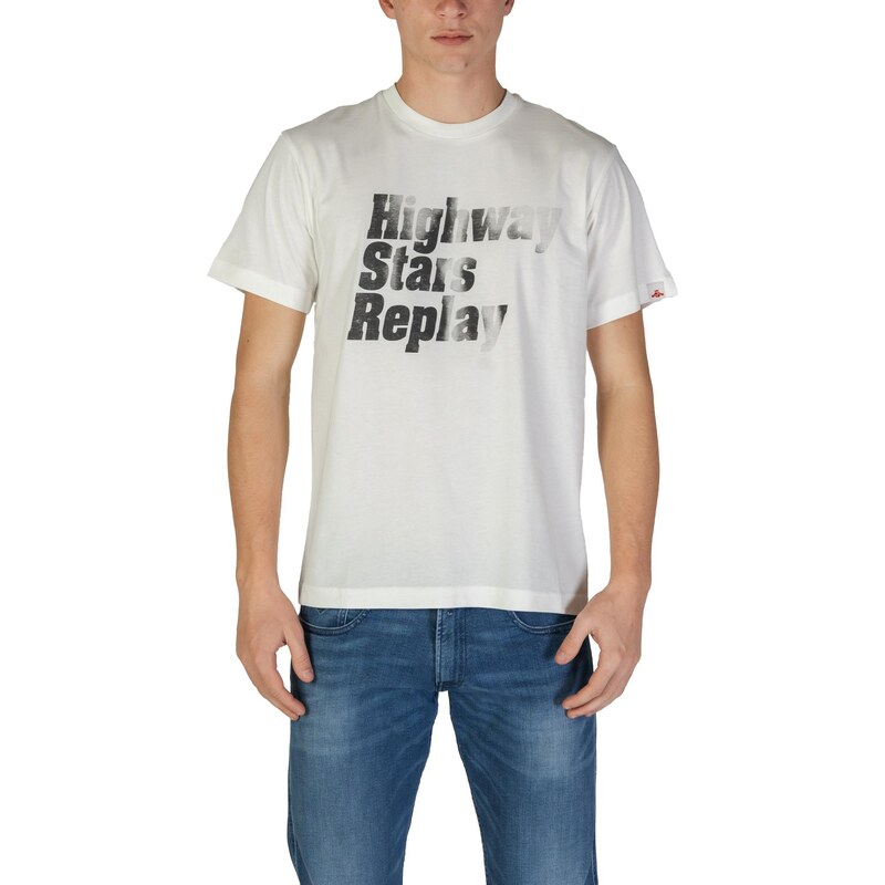 Biele tričko Replay s krátkym rukávom 66822483