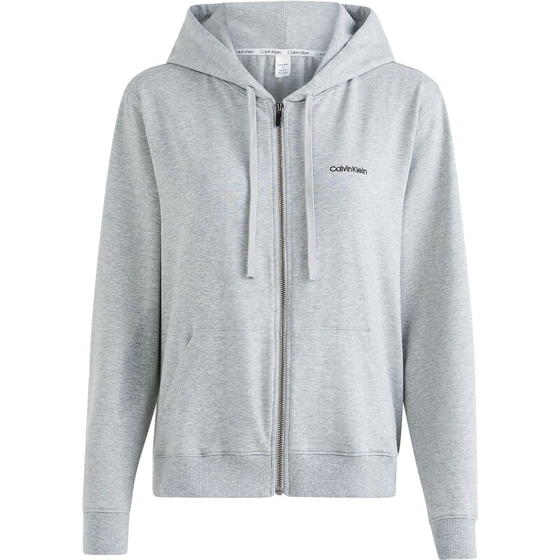 Calvin Klein Tepláková bunda sivá melírovaná 66833870