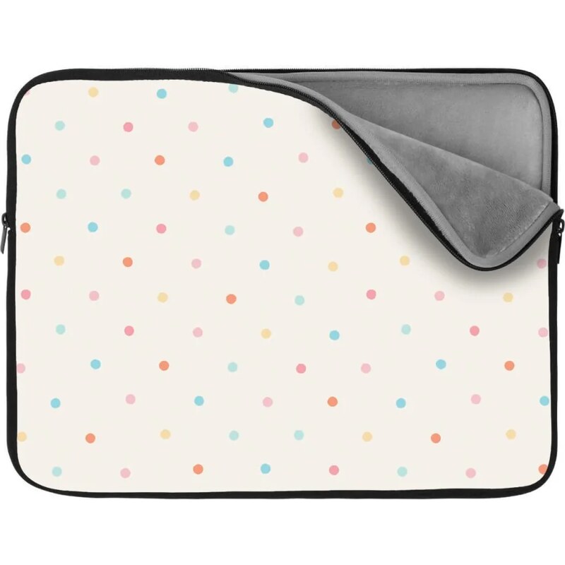 Sablio Obal na notebook Farebné bodky na béžovej 65427007