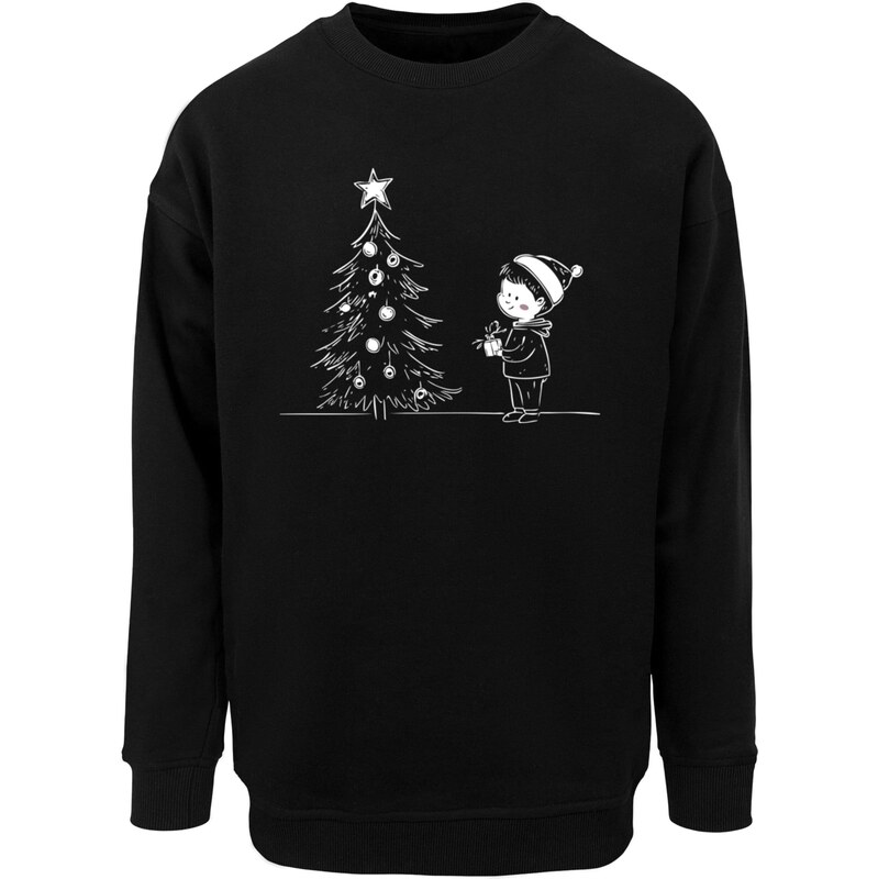 Merchcode Mikina Christmas Cute Kid čierna / biela 66834050