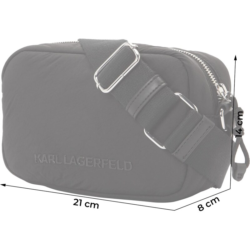 Karl Lagerfeld Taška cez rameno IKON čierna / biela 66834236