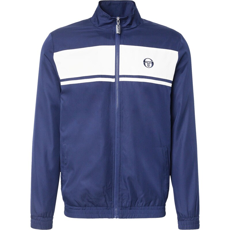 Sergio Tacchini Tepláková bunda tmavomodrá / biela 66834412