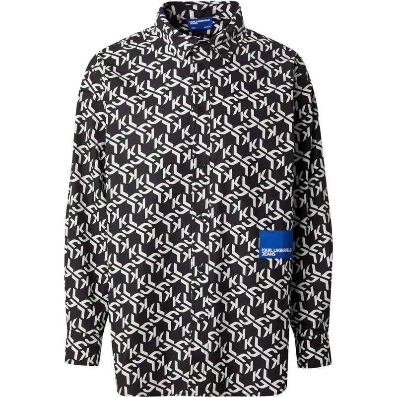 KARL LAGERFELD JEANS Košeľa čierna / biela 66834459