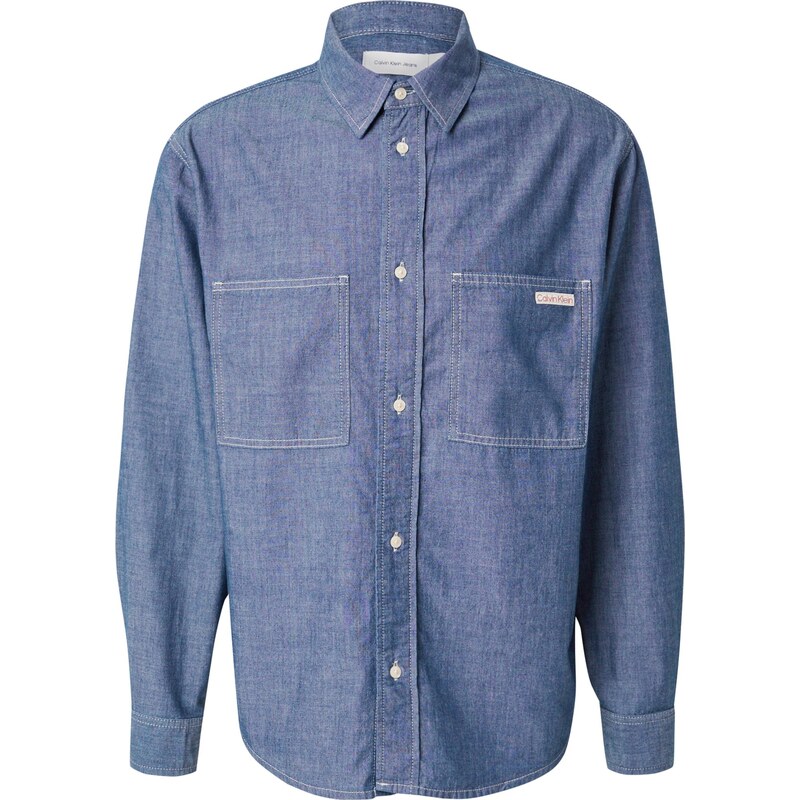 Calvin Klein Jeans Košeľa EASY CHAMBRAY modrá denim 66834594