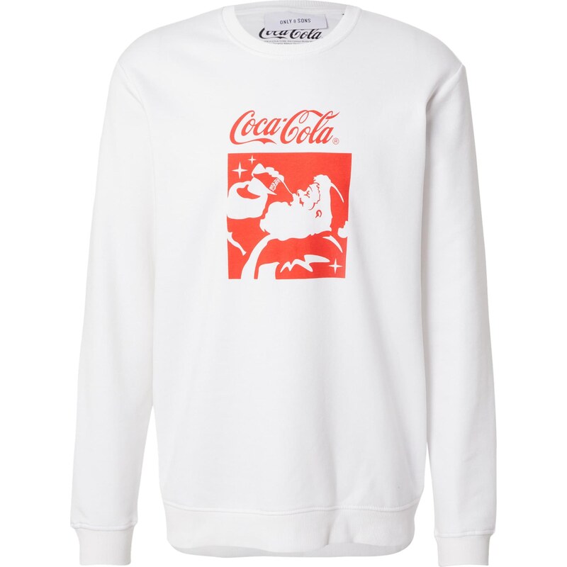 Only & Sons Mikina ONSCOLA krvavo červená / biela 66834689