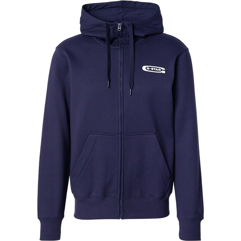 G-STAR Tepláková bunda Old Skool námornícka modrá / biela 66834740