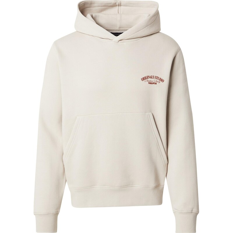 JACK & JONES Mikina JWHROXBURY nebielená / karmínovo červená 66834893