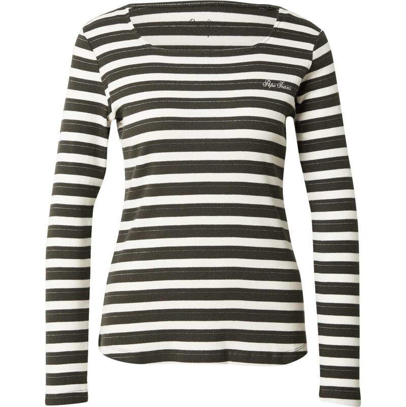 Pepe Jeans Tričko olivová / biela 66834916