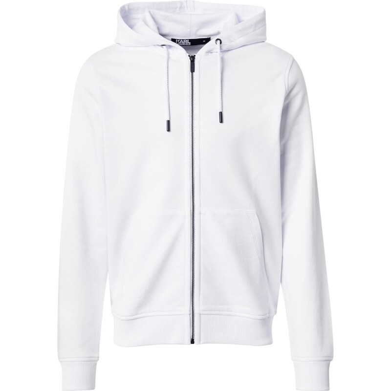 Karl Lagerfeld Tepláková bunda čierna / biela 66834970