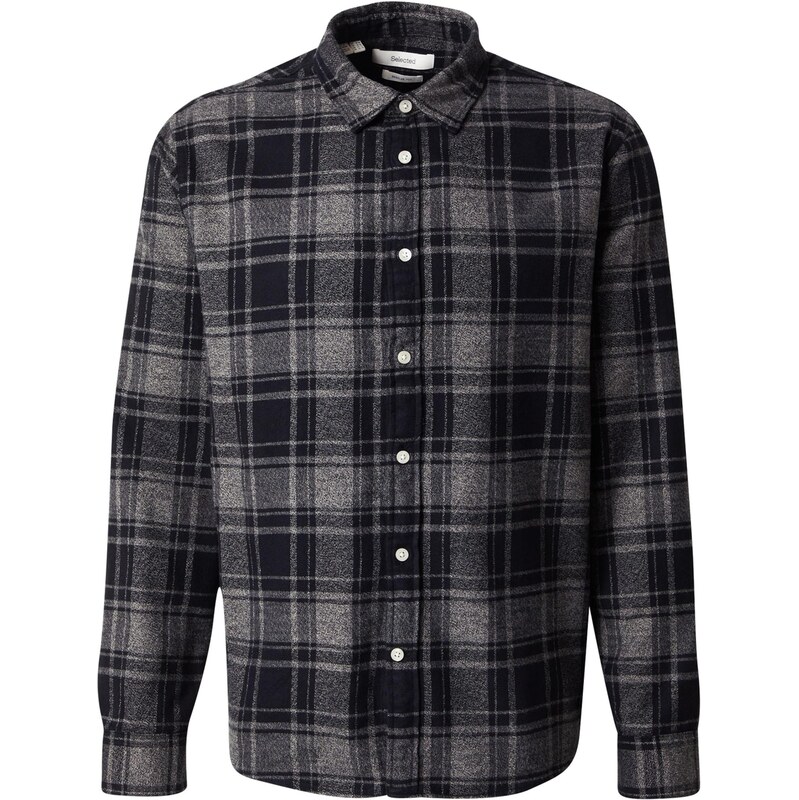SELECTED Košeľa SLHNOAH čierna / biela 66835056