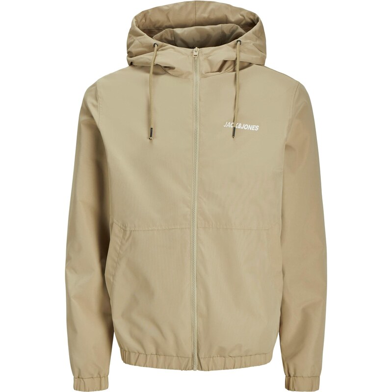 JACK & JONES Prechodná bunda JWHMASH tmavobéžová / biela 66835091