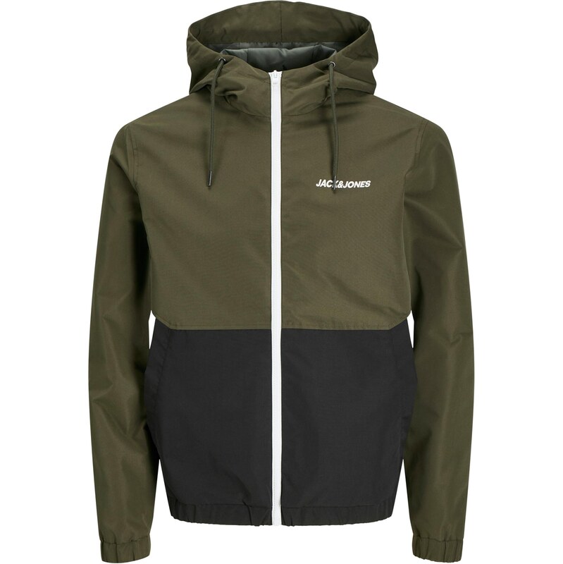 JACK & JONES Prechodná bunda JWHMASH jedľová / čierna 66835079