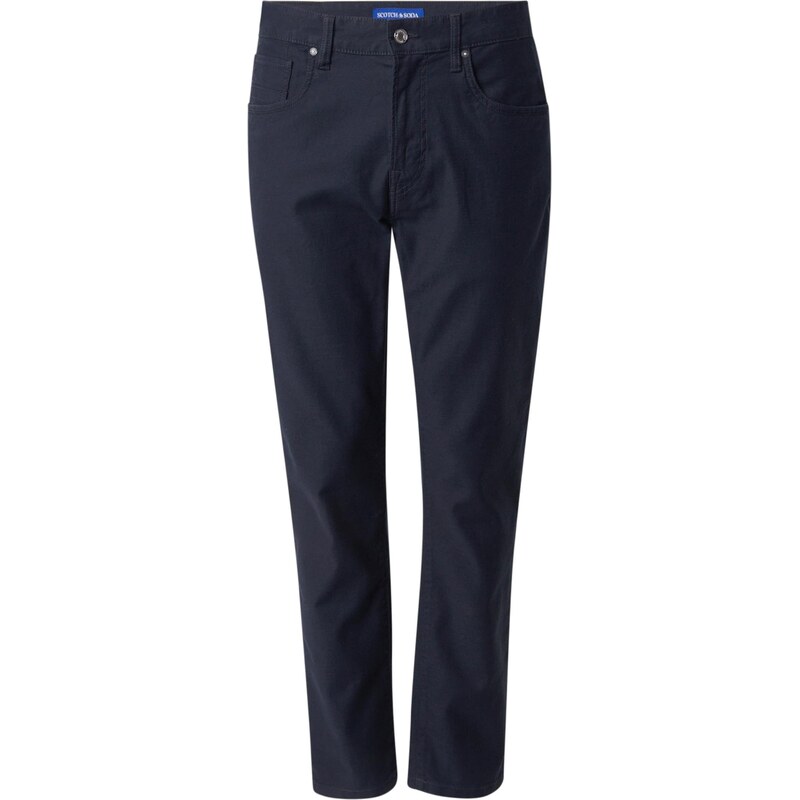 SCOTCH & SODA Nohavice s pukmi DOBBY tmavomodrá 66835234