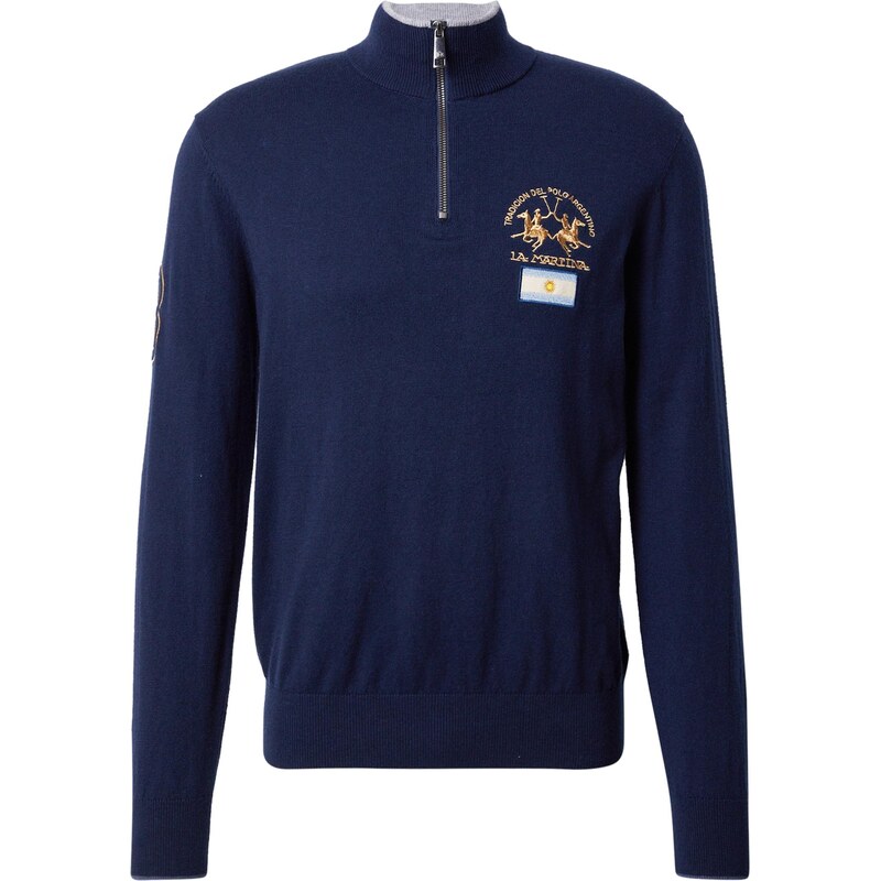 La Martina Sveter zafírová / medová 66835265