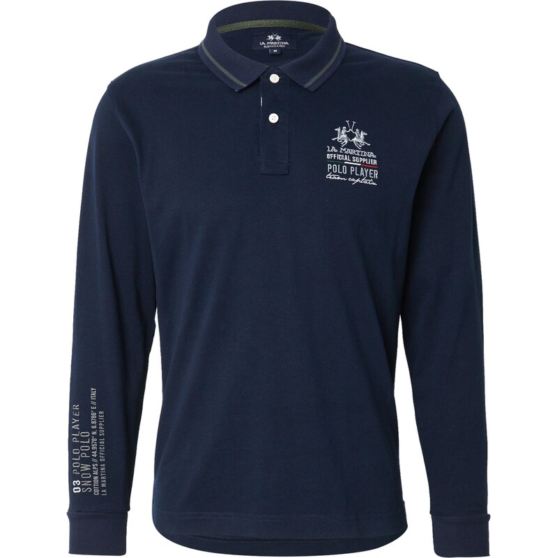 La Martina Tričko námornícka modrá / striebornosivá / tmavozelená / 66835283