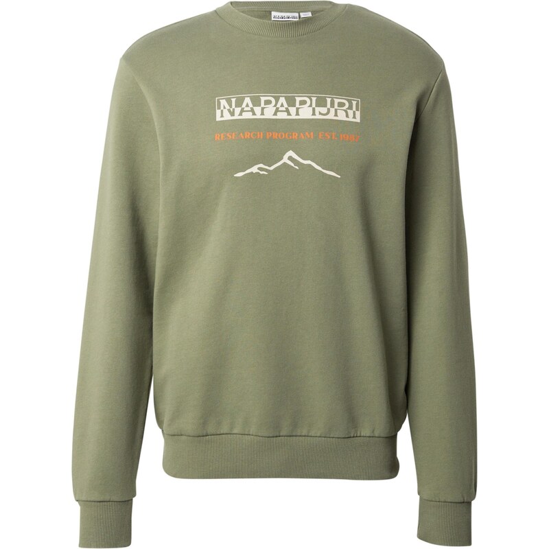 NAPAPIJRI Mikina BANEM olivová / oranžová / šedobiela 66835299