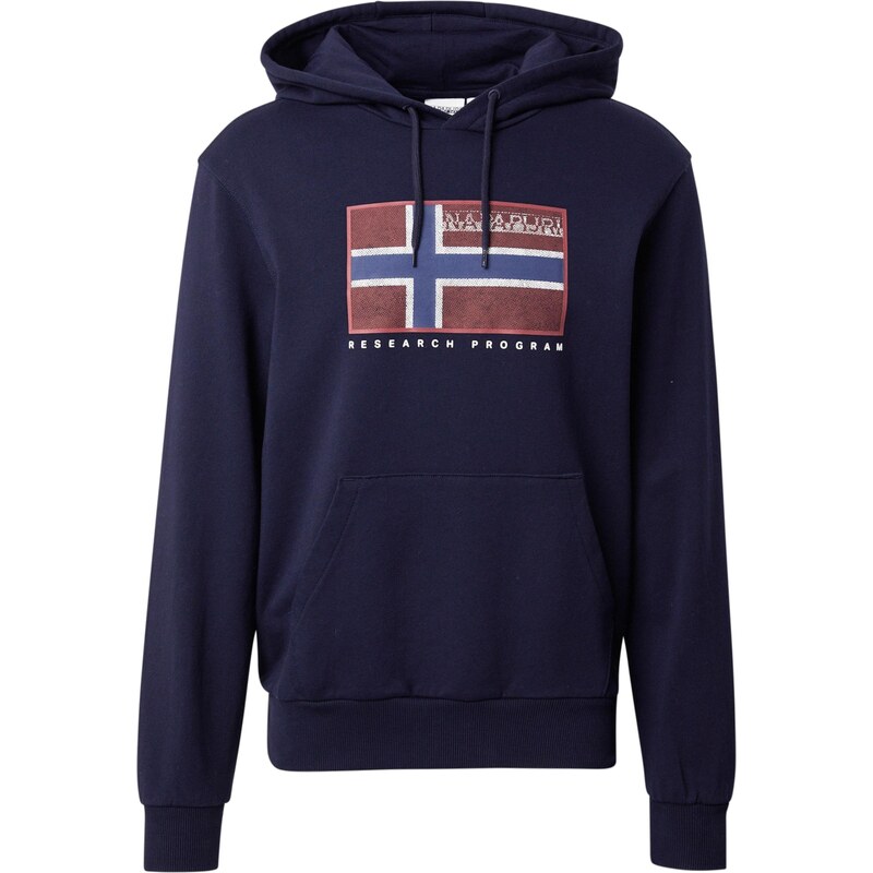 NAPAPIJRI Mikina BEMILES modrá / námornícka modrá / červená / biela 66835296