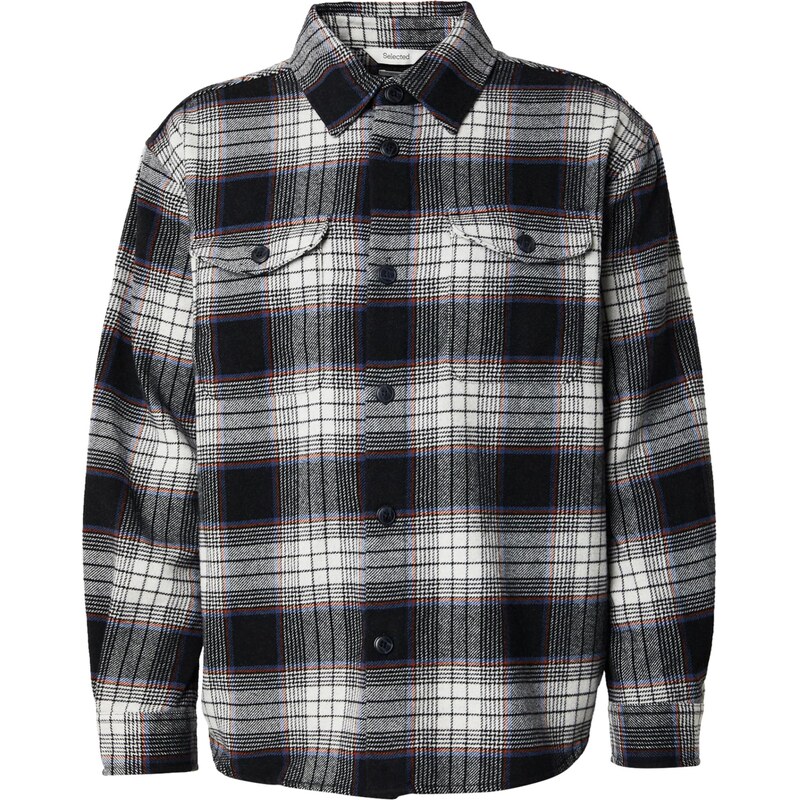 SELECTED Košeľa SLHZPABLO tmavomodrá / zafírová / hrdzavohnedá / biela 66835394