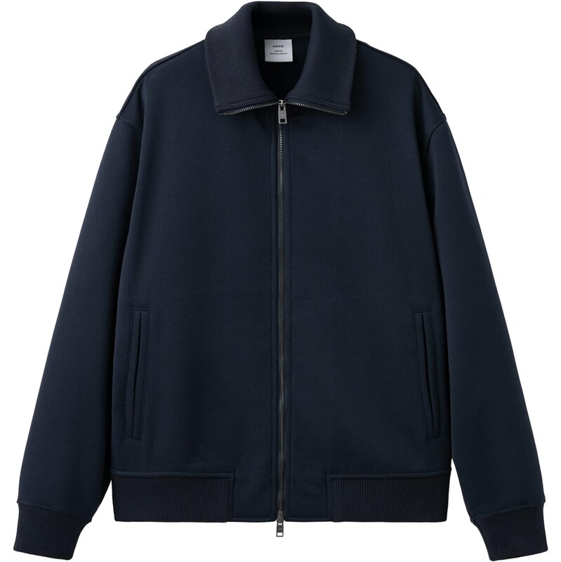 MANGO MAN Tepláková bunda námornícka modrá 66835428