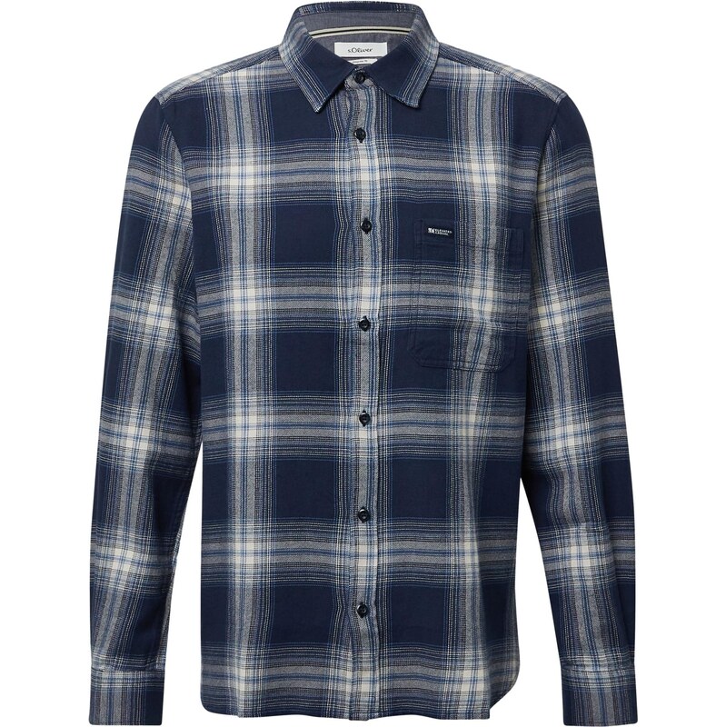 s.Oliver Košeľa námornícka modrá / kráľovská modrá / biela 66835436