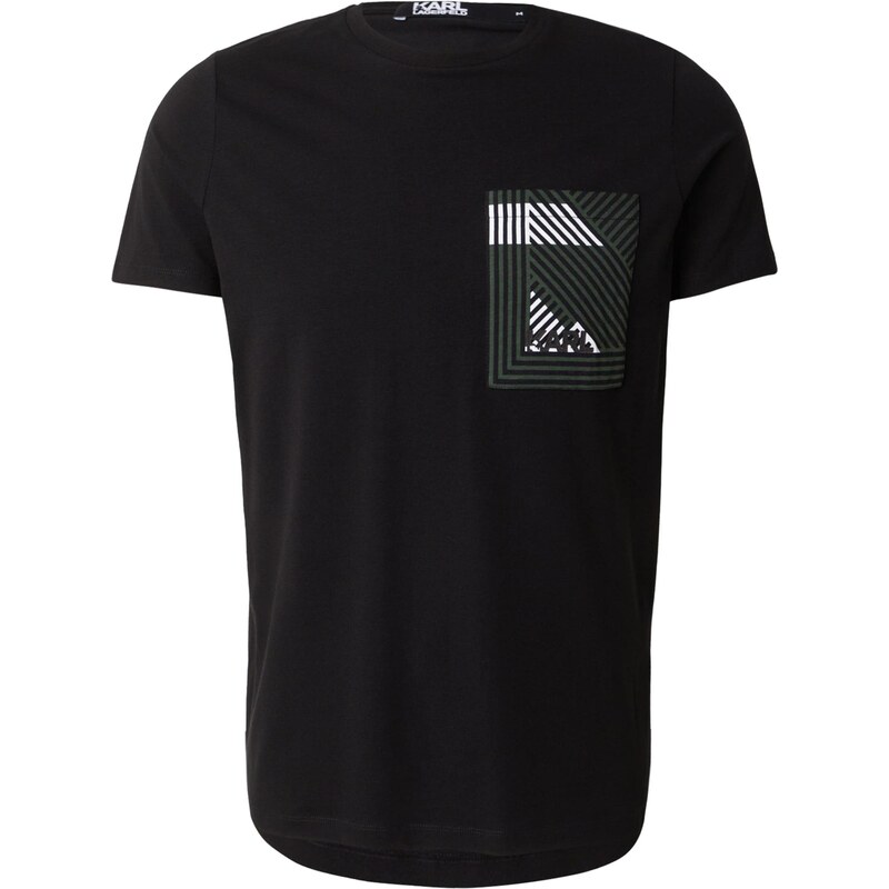 Karl Lagerfeld Tričko zelená / čierna / biela 66835454