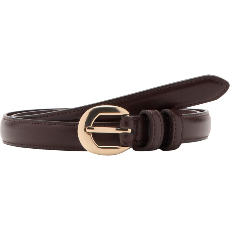 MANGO Opasky NICOLA tmavohnedá 66835472