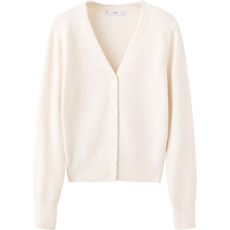 MANGO Kardigán SIMONE béžová 66835505