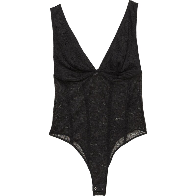 Pull&Bear Košeľové body čierna 66835610
