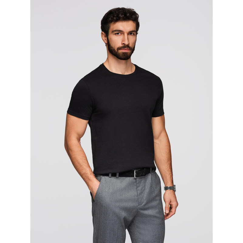 Ombre Classic BASIC mens cotton T-shirt - black 64793244