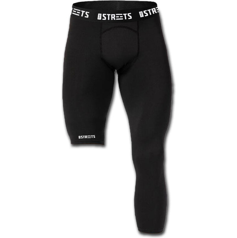 The Streets Compression Single Leg Tights Black (Left Leg) - Pánske - 66837652