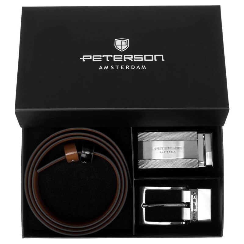 Peterson darčeková kožená sada - opasok a dve pracky Lon 66839672