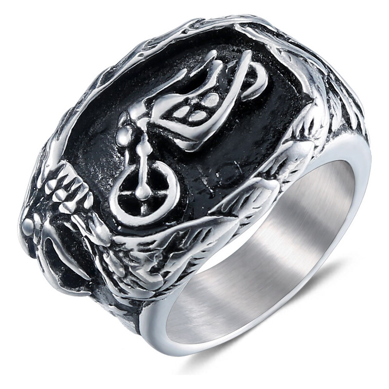Impress Jewelry Oceľový prsteň American Chopper s orlom 66839702