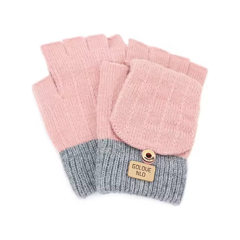 Lifestyle Dievčenské rukavice bez prstov s chlopňou Glove NLD Ružové 66839726