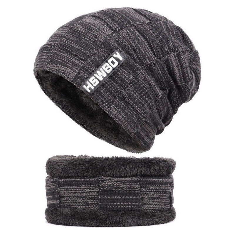 Cixi Chlapčenský zimný set 2v1 nákrčník a čiapka HSWBOY Čierny 66839729