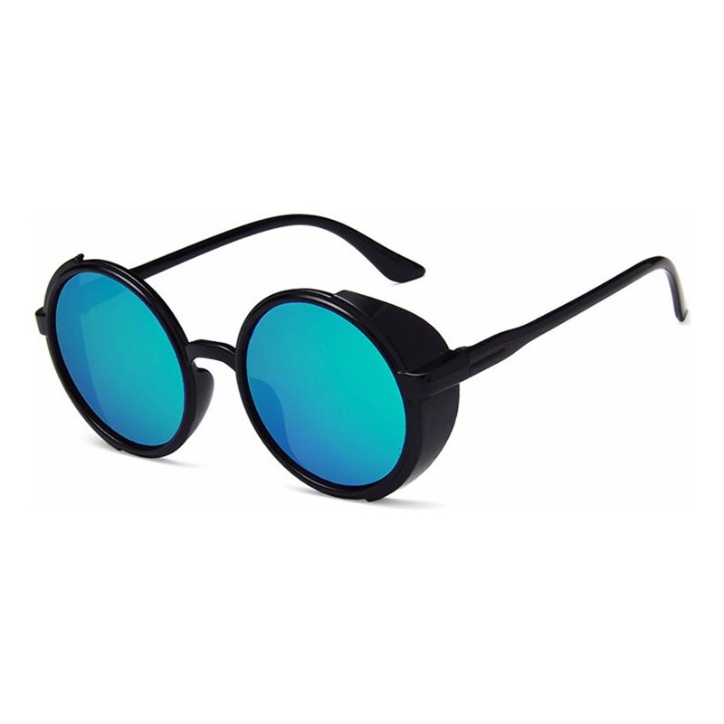 Wayfarer style Okrúhle slnečné okuliare Round Modro-zelené zrkadlovky 66839730