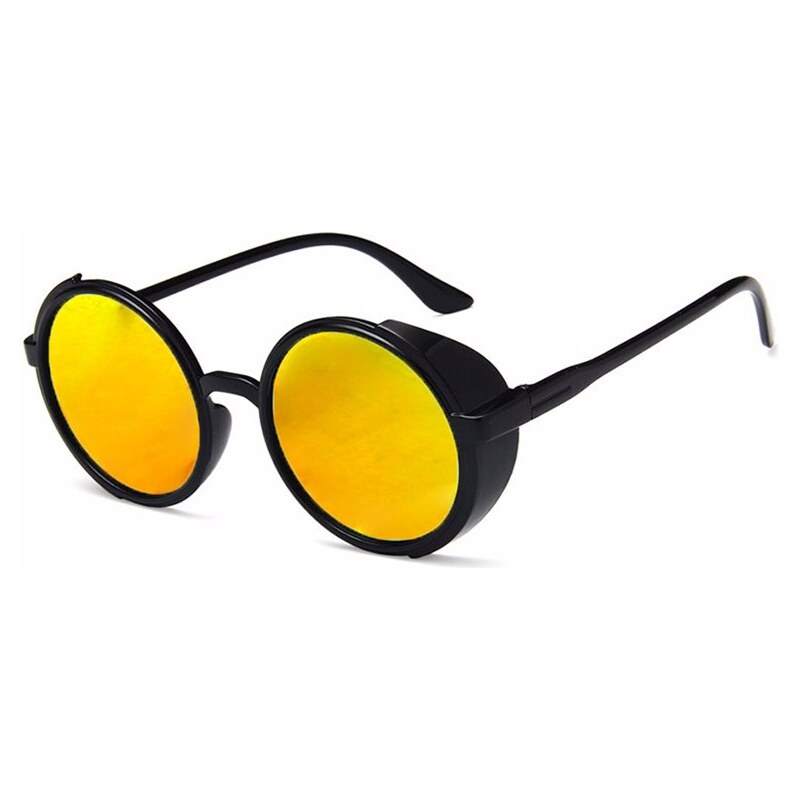 Wayfarer style Okrúhle slnečné okuliare Round Oranžové zrkadlovky 66839731