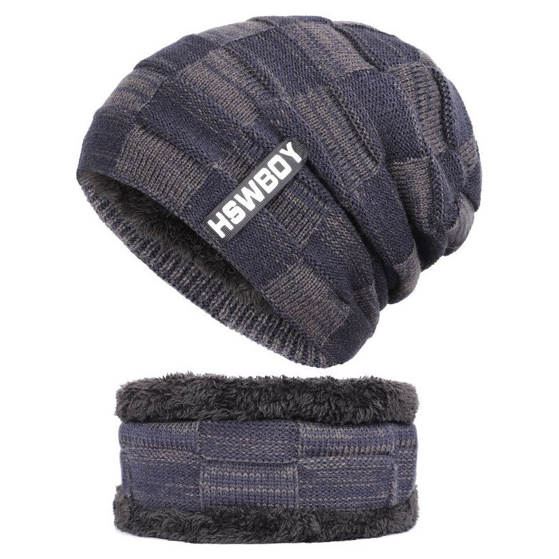 Cixi Chlapčenský zimný set 2v1 nákrčník a čiapka HSWBOY Modrý 66839736