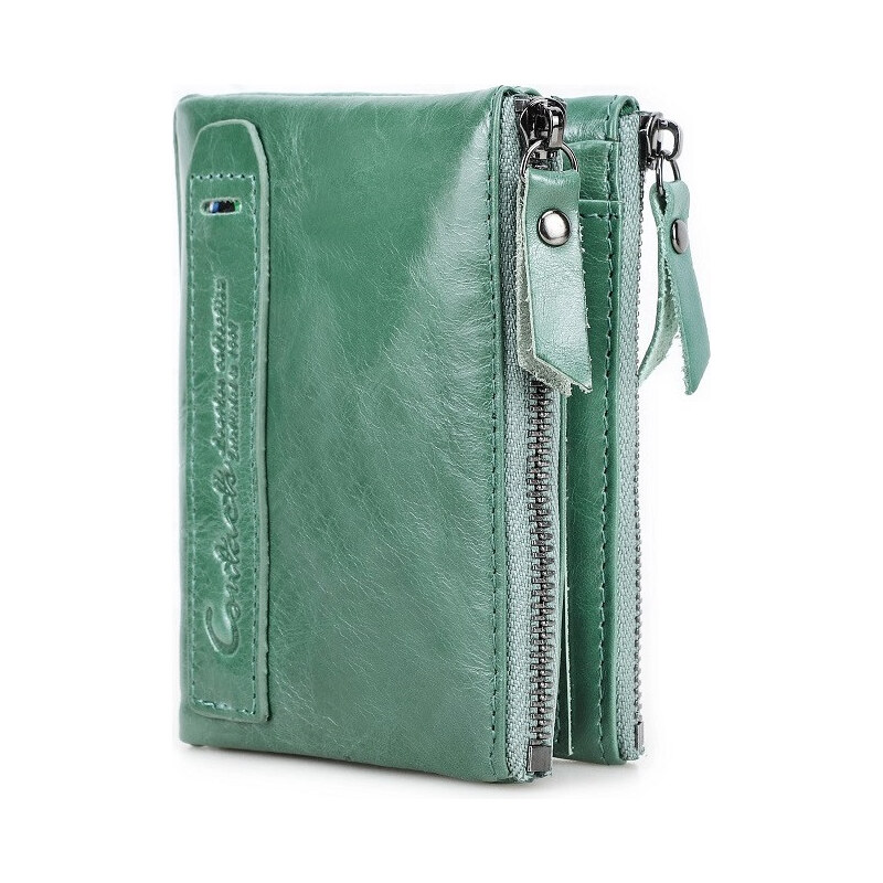 Contacts dámska kožená peňaženka Huron Pine Green 66839754