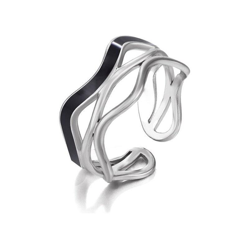 Titan Jewerly Dámsky nastaviteľný oceľový prsteň Dream waves 66839755